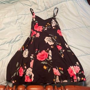 Black dress with flowers